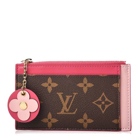 louis vuitton card holder pink